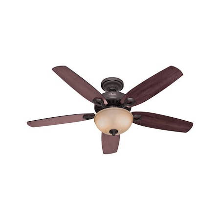 Hunter Hunter Builder Deluxe 52 in. New Bronze Brown LED Indoor Ceiling Fan 53091